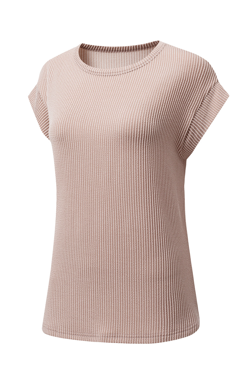 Canton Twisted Ribbed Textured Plain T Shirt