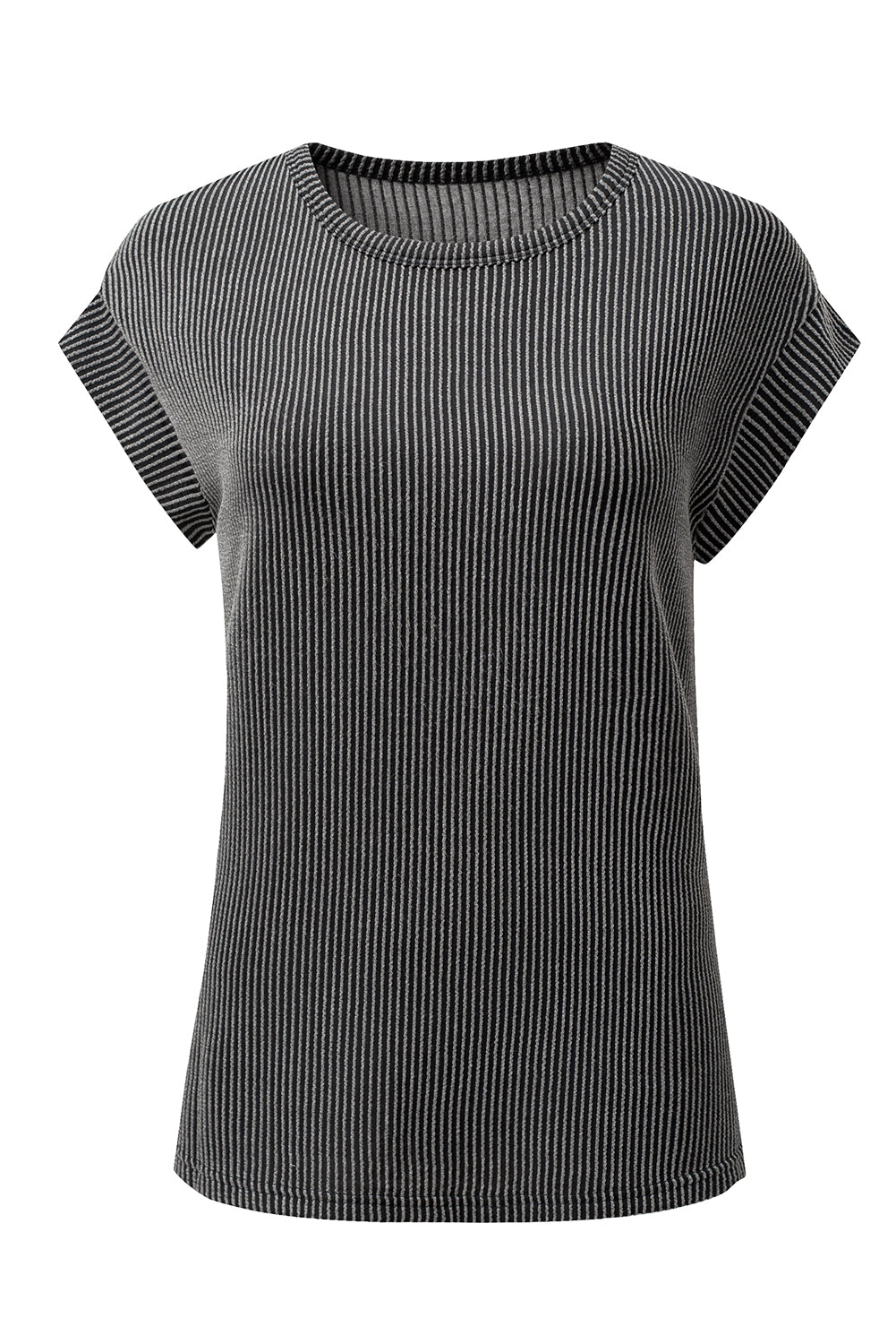 Canton Twisted Ribbed Textured Plain T Shirt