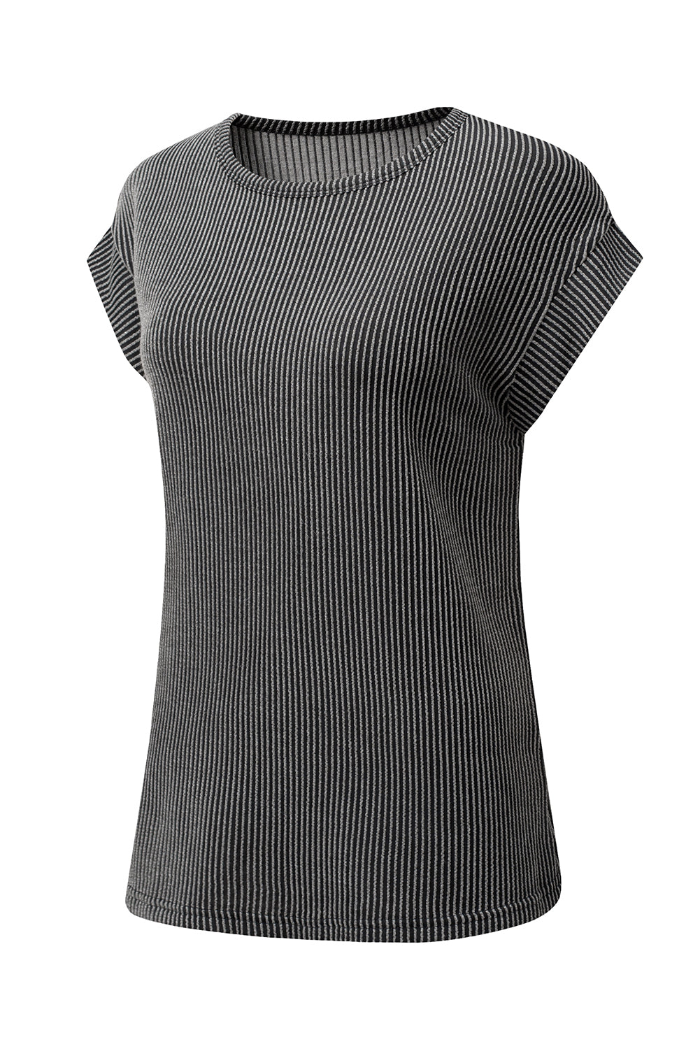 Canton Twisted Ribbed Textured Plain T Shirt
