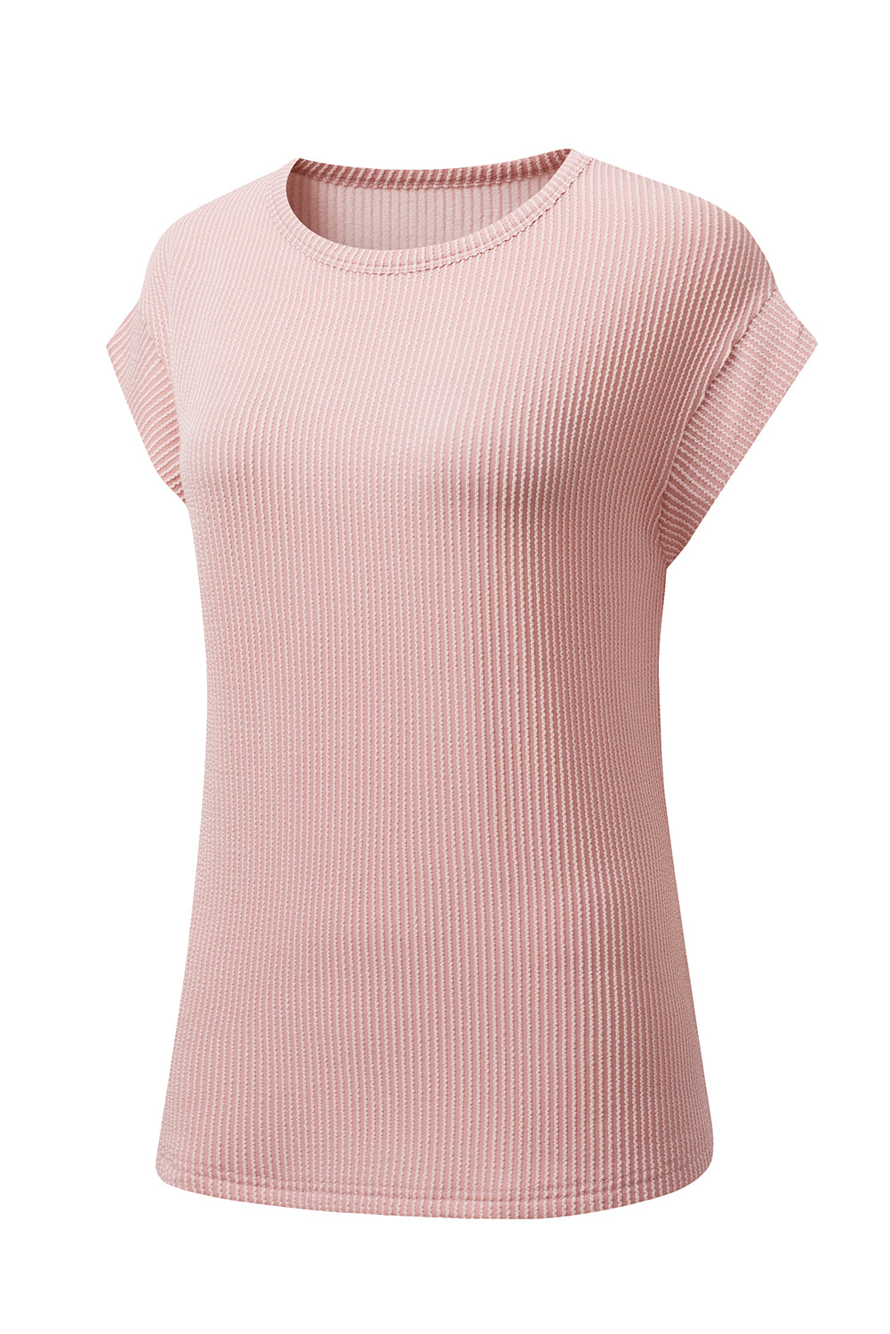 Canton Twisted Ribbed Textured Plain T Shirt