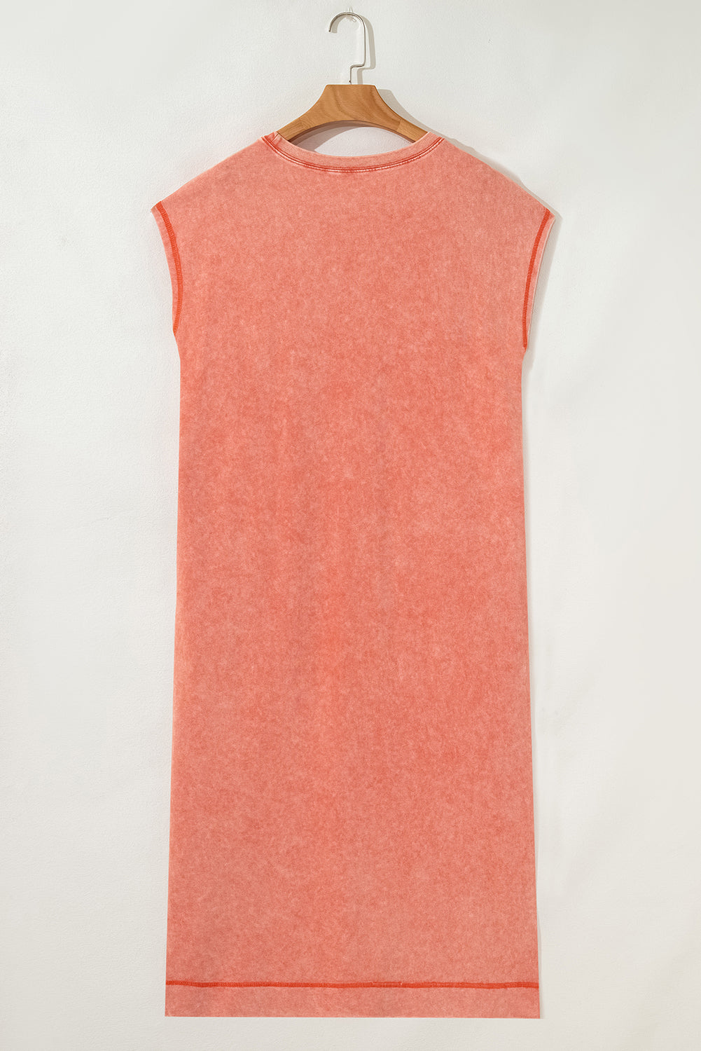 Clearly Aqua Mineral Wash Pocketed T-shirt Dress